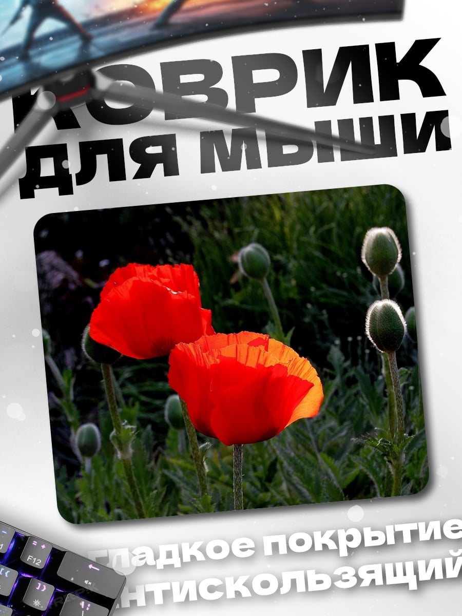 Коврик Красные маки