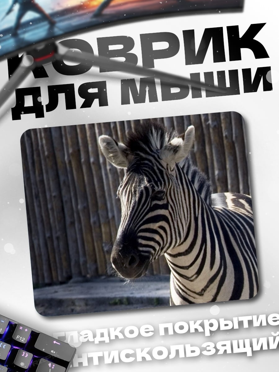 Коврик Портрет зебры