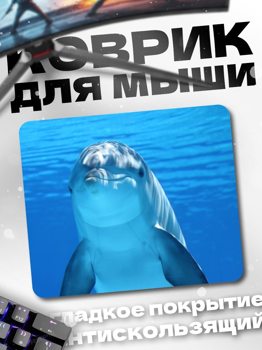 Коврик Дельфин под водой