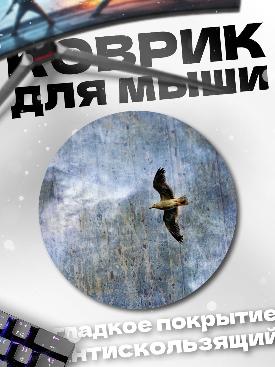 Коврик круглый Птица в небе