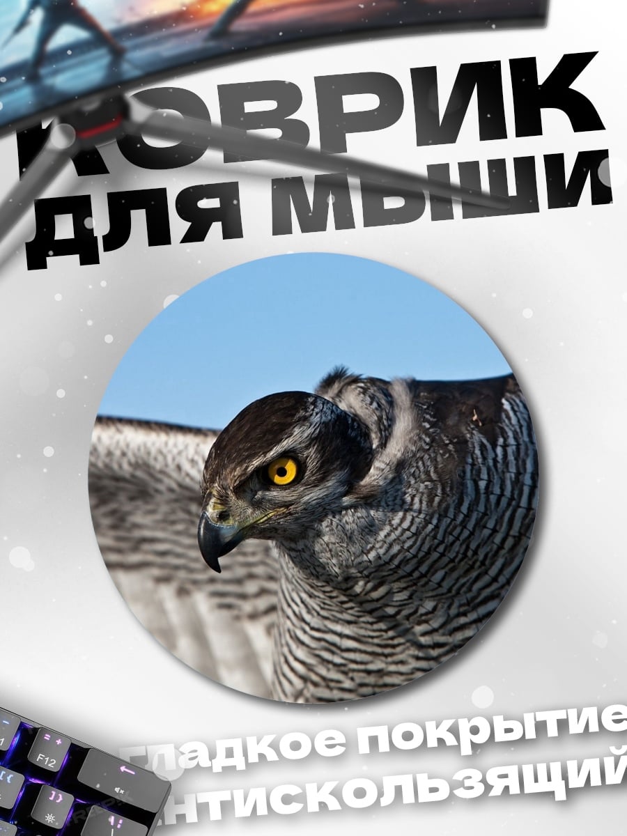 Коврик круглый Ястреб в полете