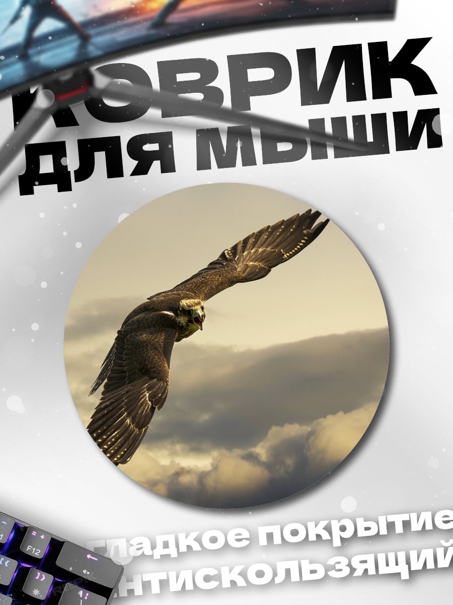 Коврик круглый Орел в полете