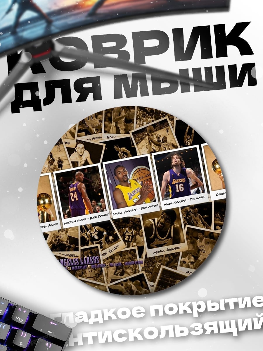 Коврик круглый Баскетбольная команда
