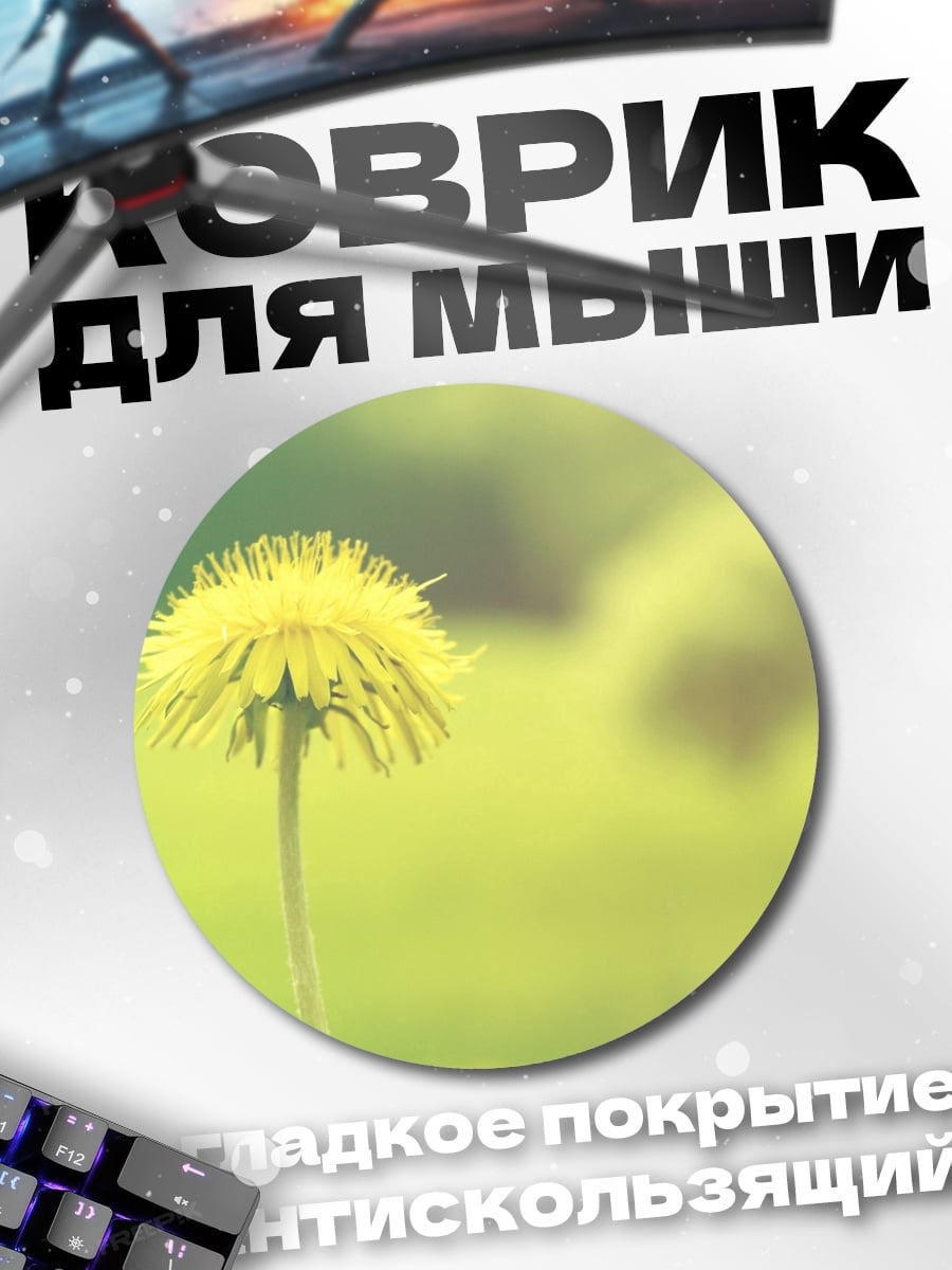 Коврик круглый Одинокий одуванчик