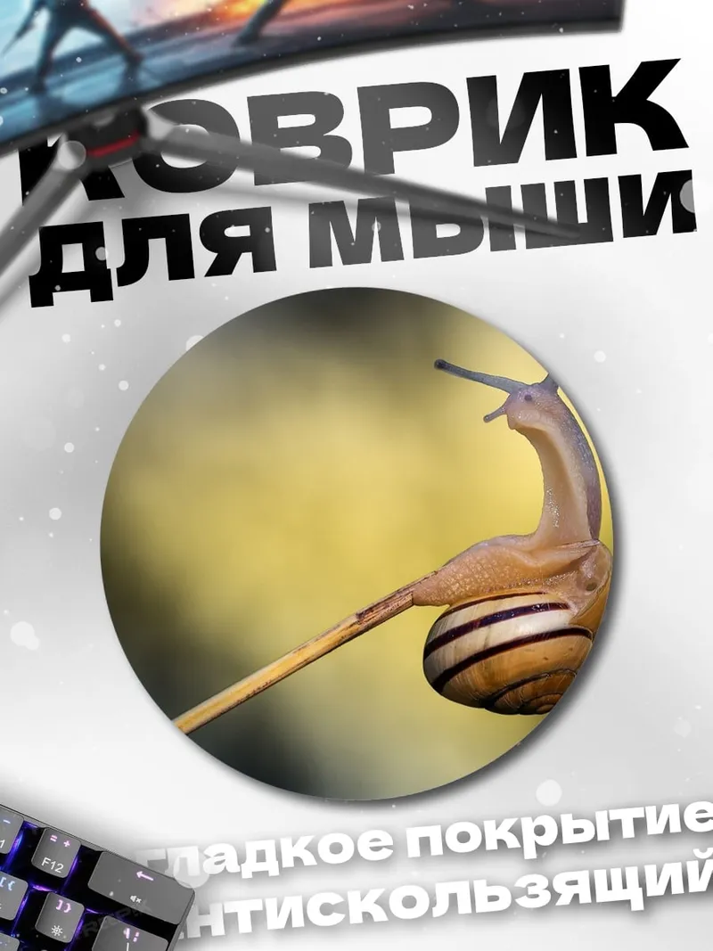 Коврик круглый Улитка на палке