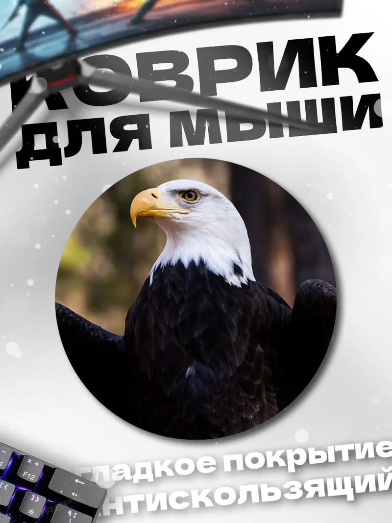 Коврик круглый белоголовый орлан