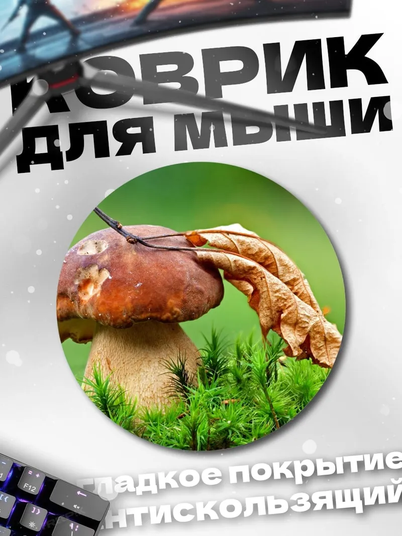 Коврик круглый Белый гриб