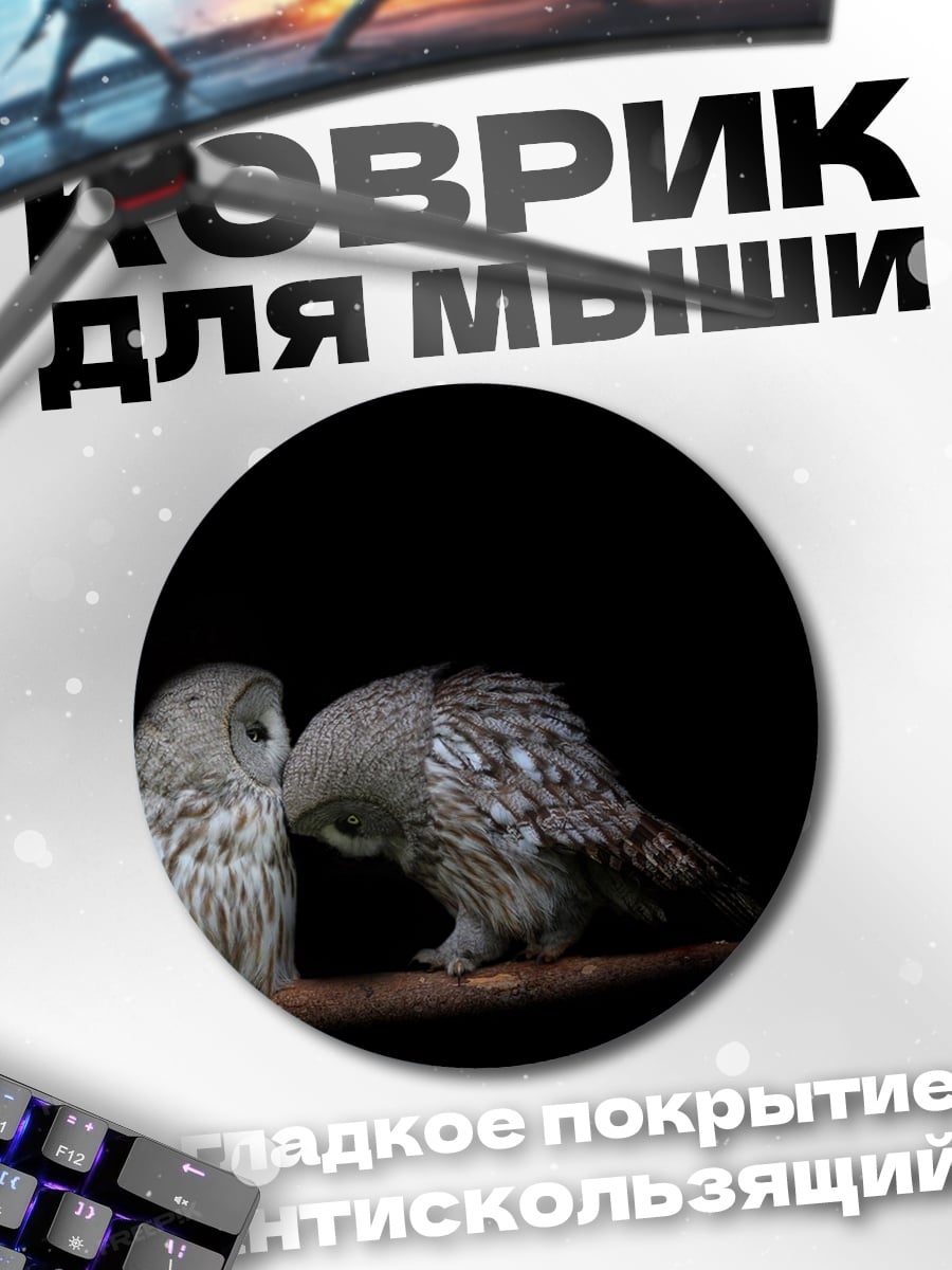 Коврик круглый Две совы