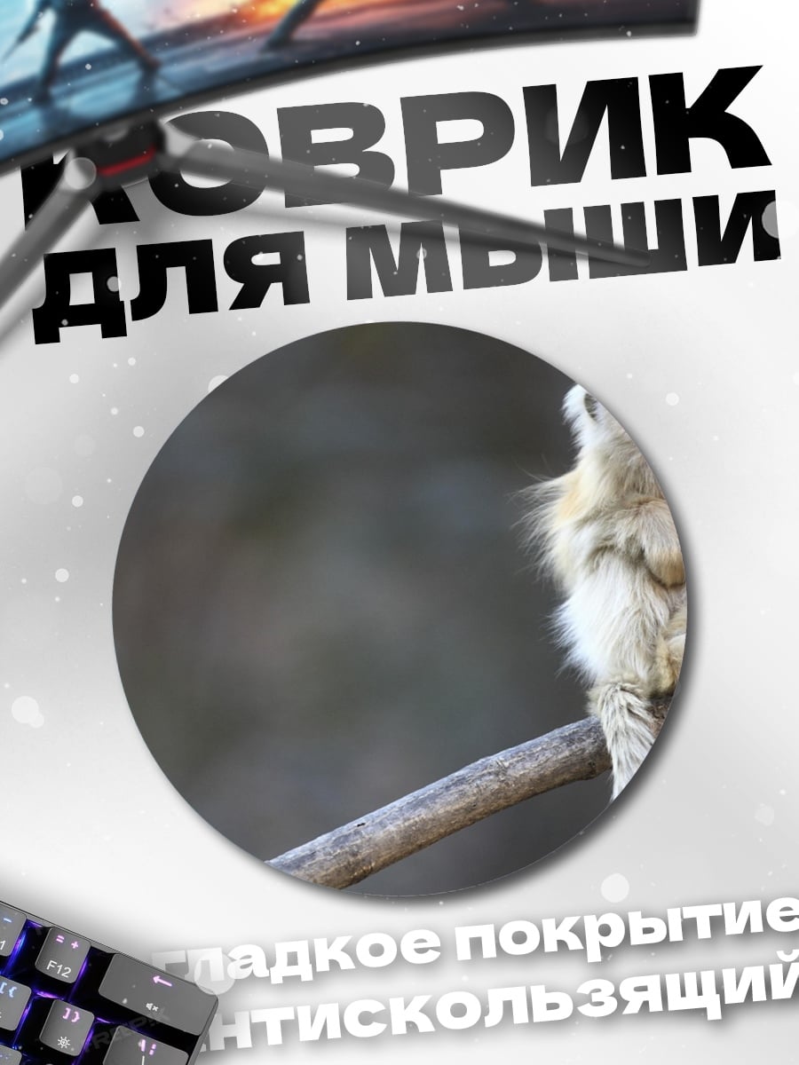 Коврик круглый детеныш обезьяны