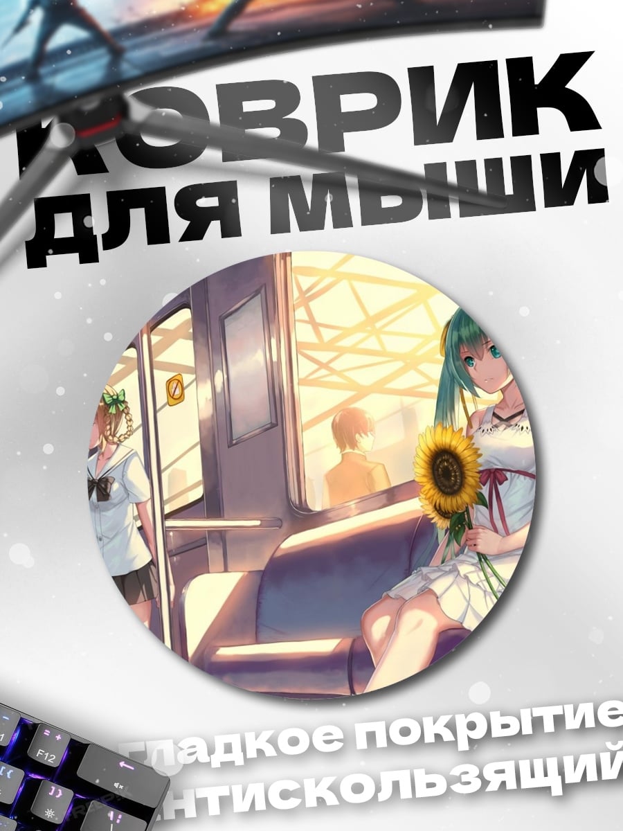 Коврик круглый девушки в поезде