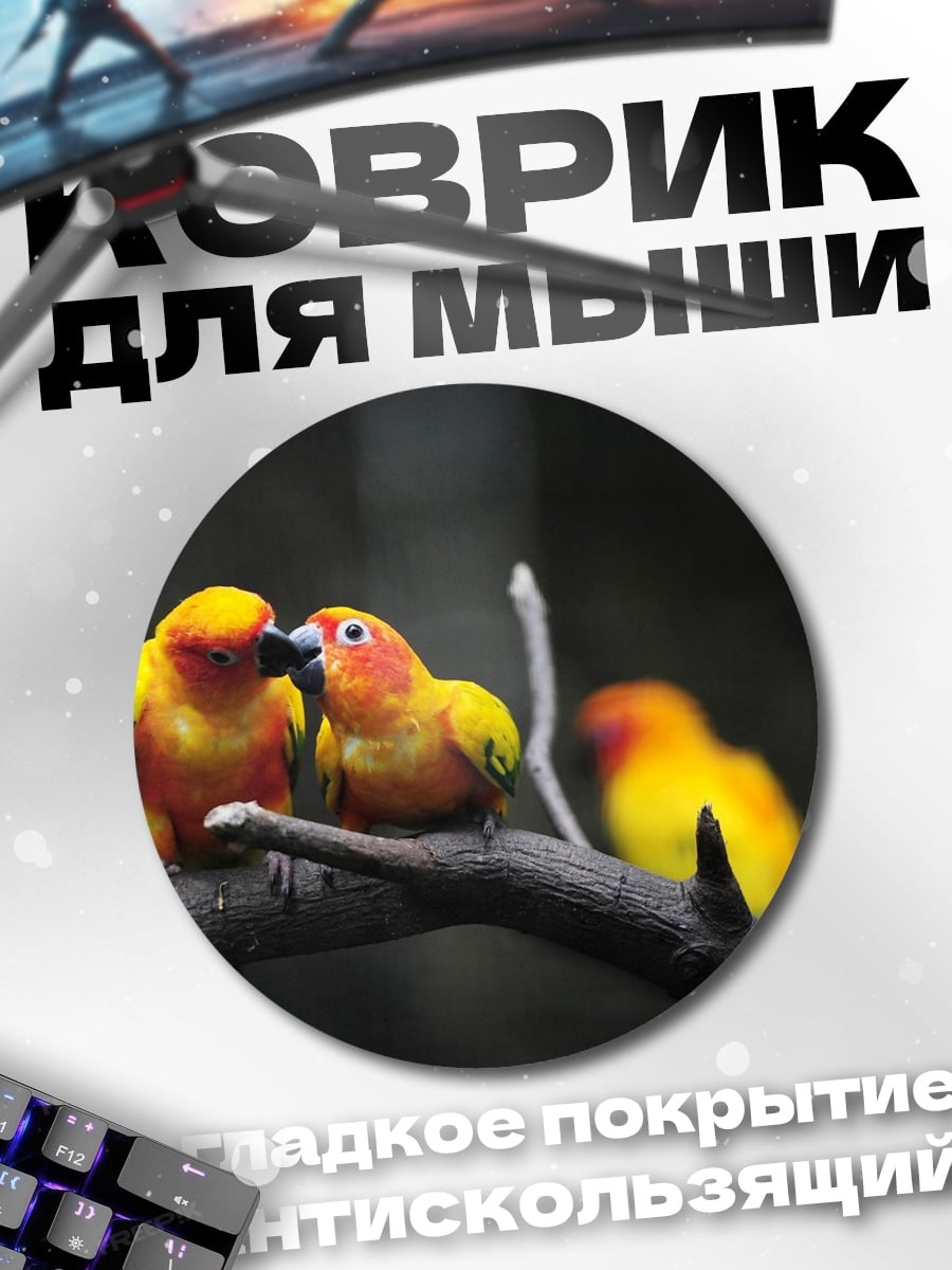 Коврик круглый Две птицы