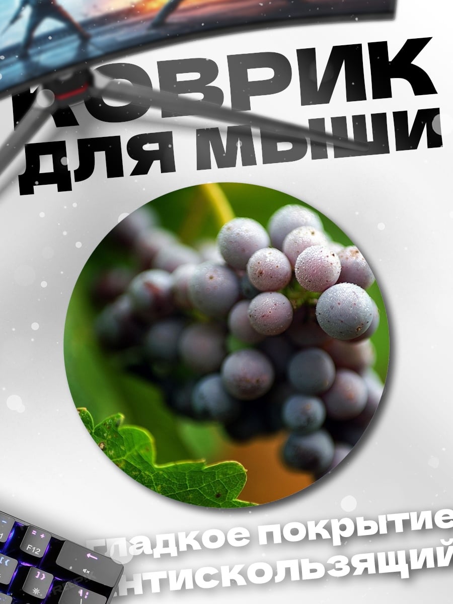 Коврик круглый Виноградная лоза осенью