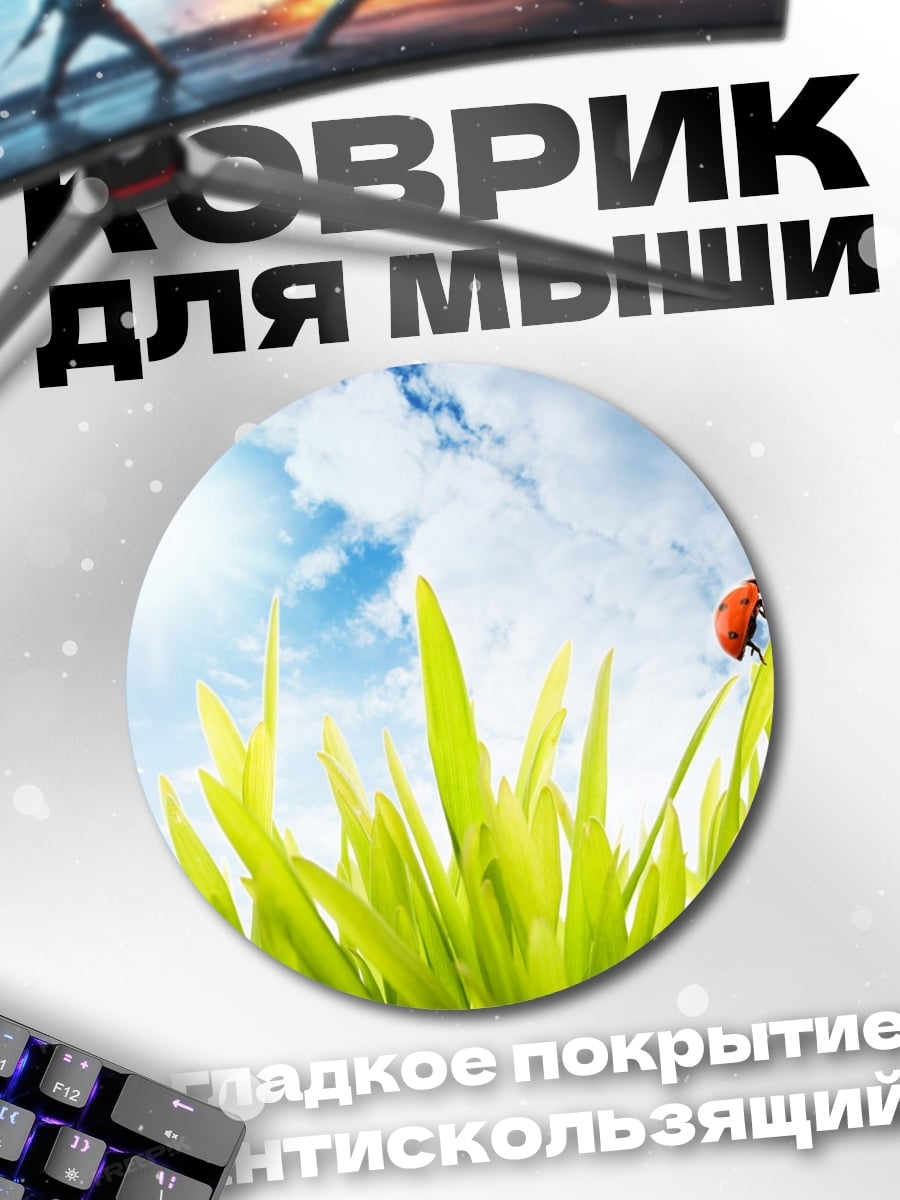 Коврик круглый божья коровка