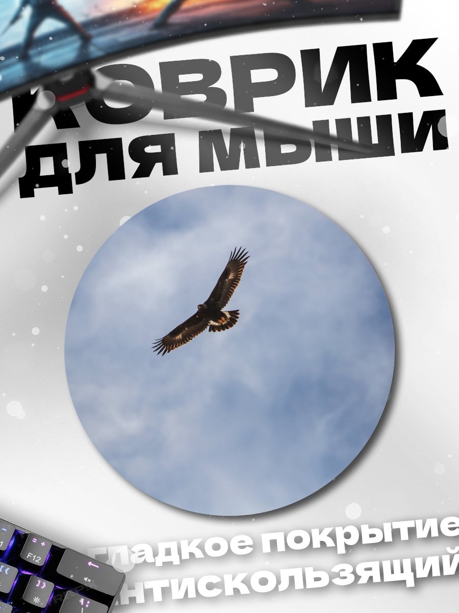Коврик круглый Орел в небе