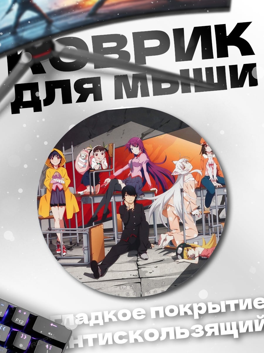 Коврик круглый Аниме группа персонажей