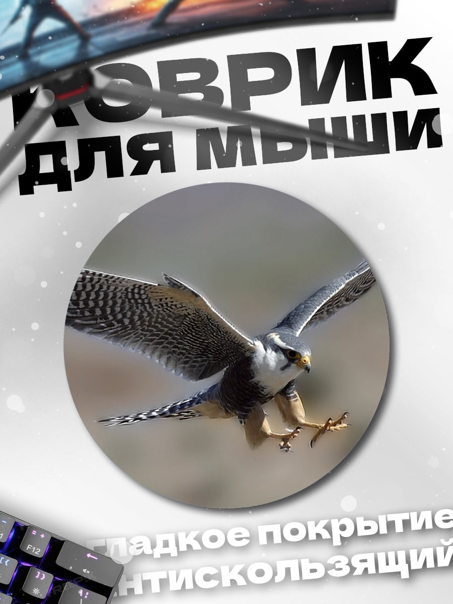 Коврик круглый сокол в полете