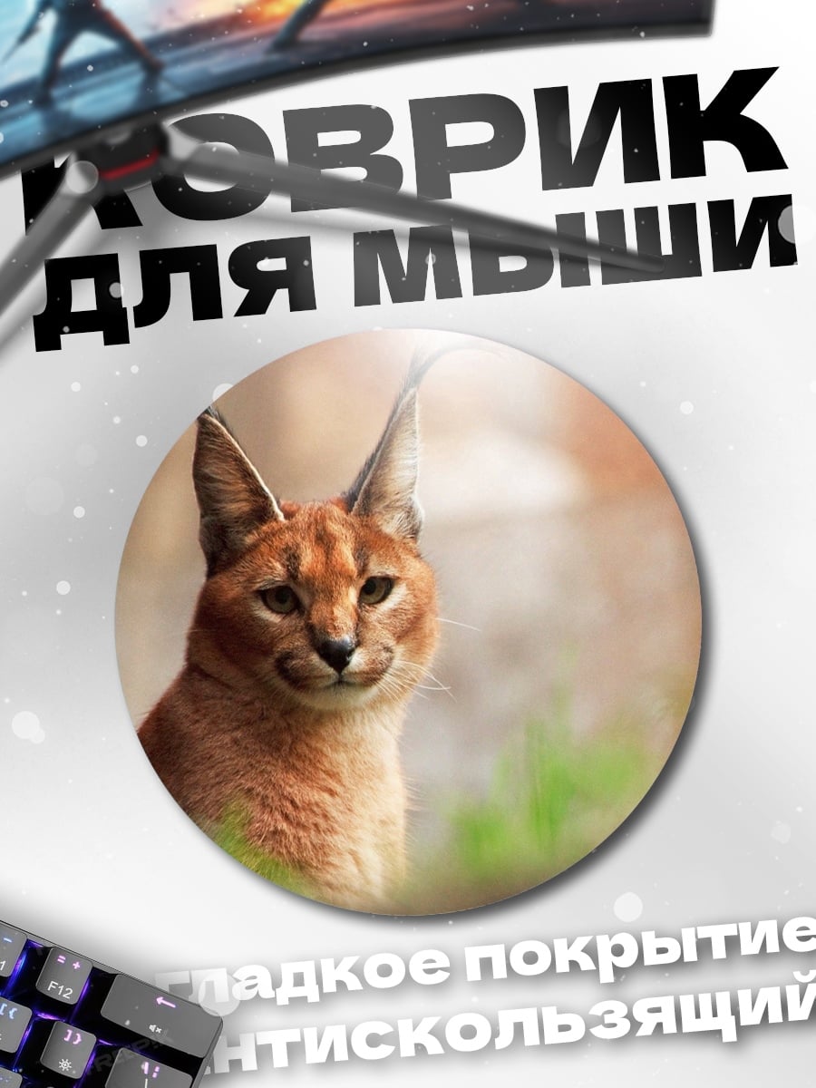 Коврик круглый Рысь в природе
