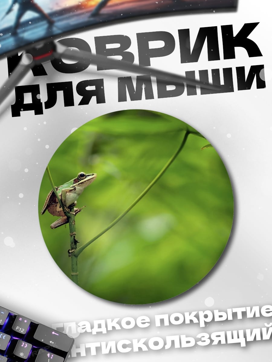 Коврик круглый Лягушка На Ветке