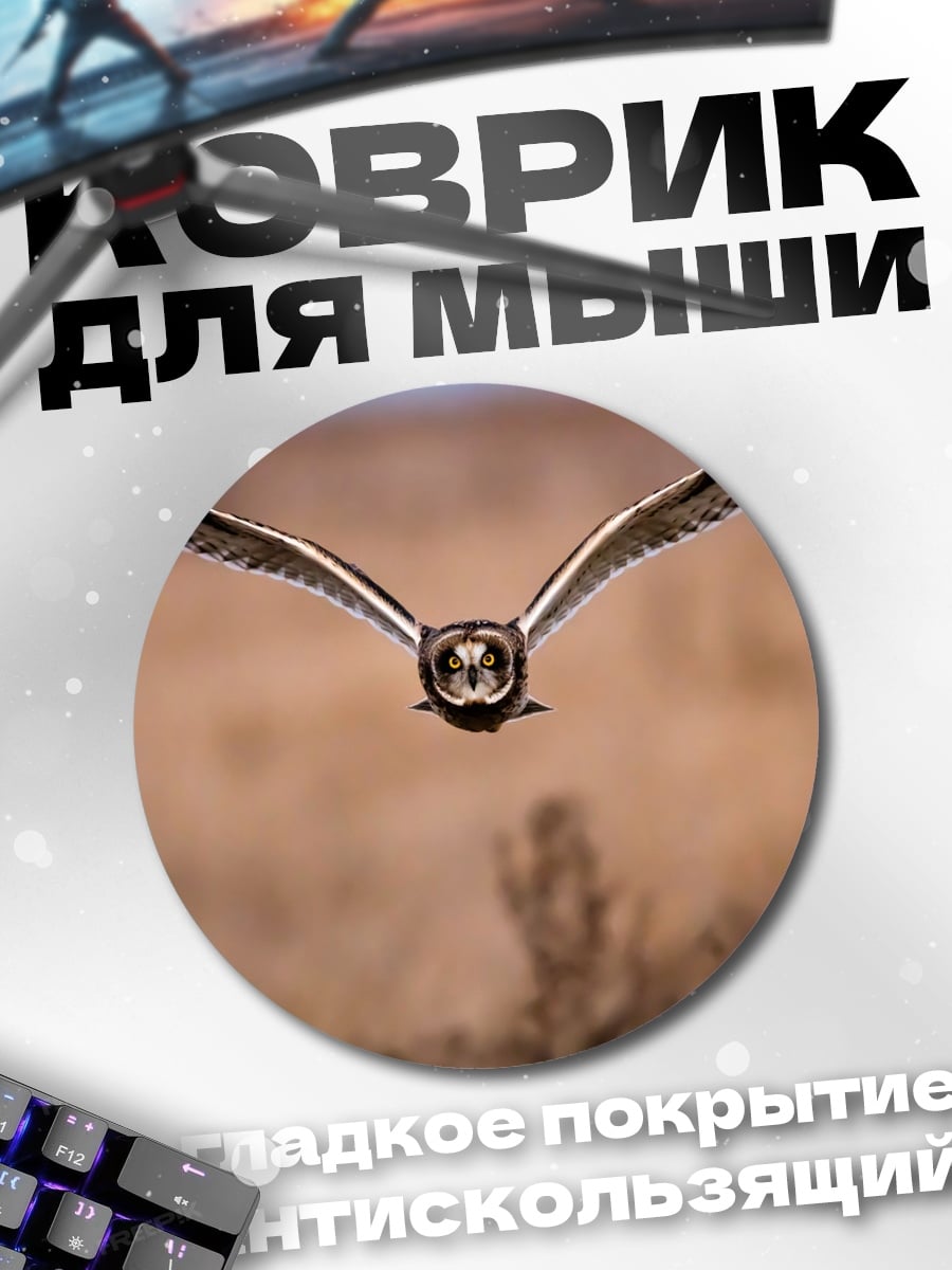 Коврик круглый Летающая сова