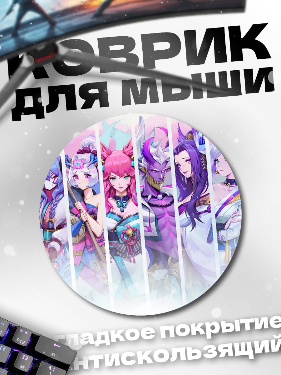 Коврик круглый Коллекция аниме персонажей
