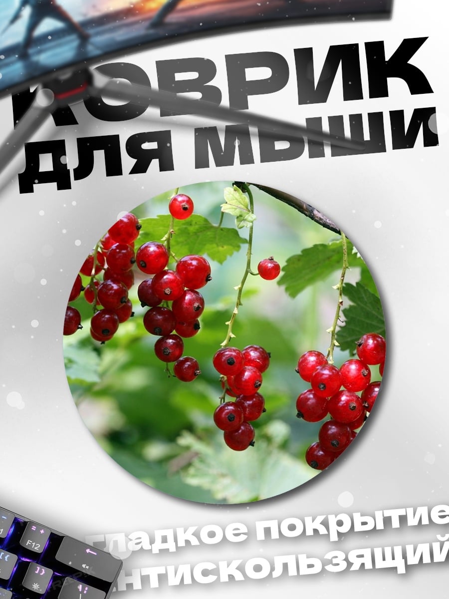 Коврик круглый Красная смородина
