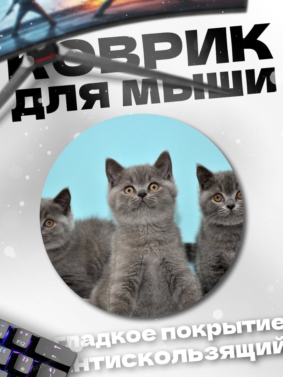 Коврик круглый Три котенка