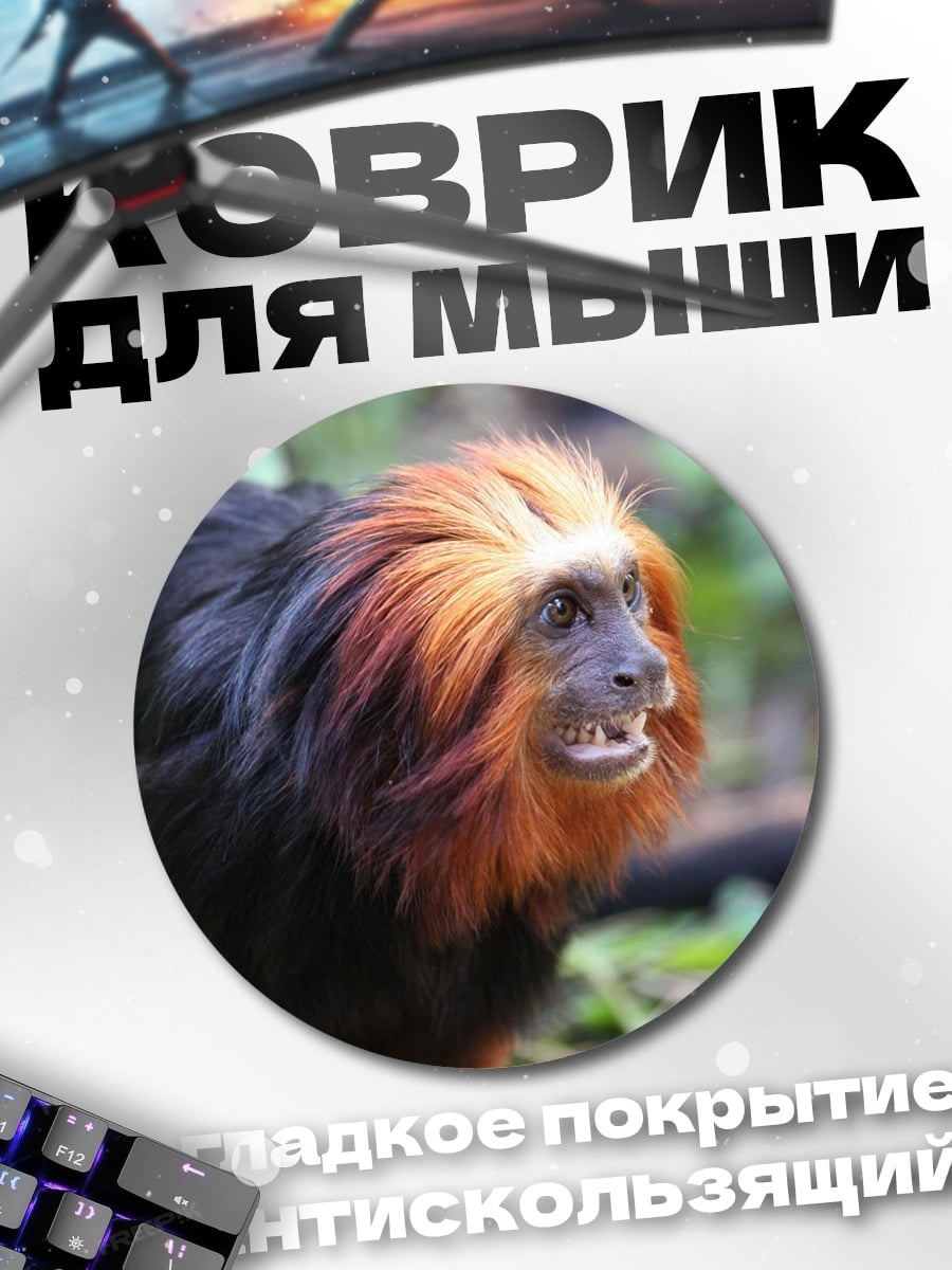 Коврик круглый Золотая львиная игрунка