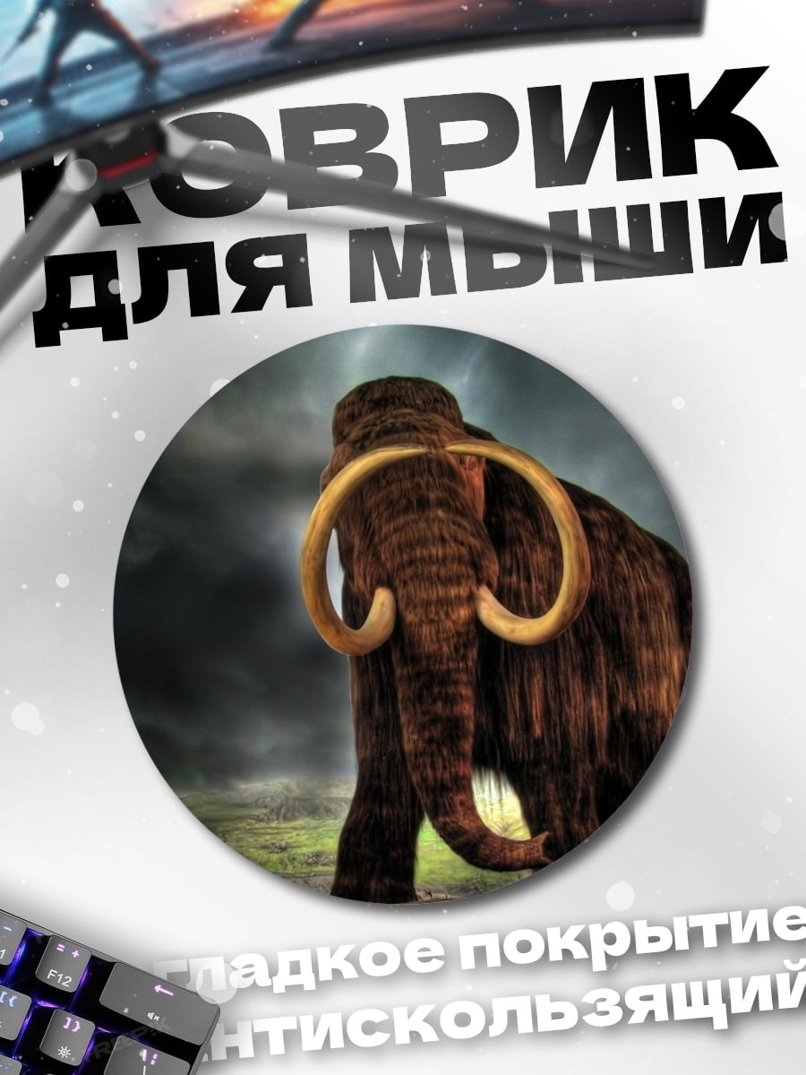 Коврик круглый Штормовой мамонт