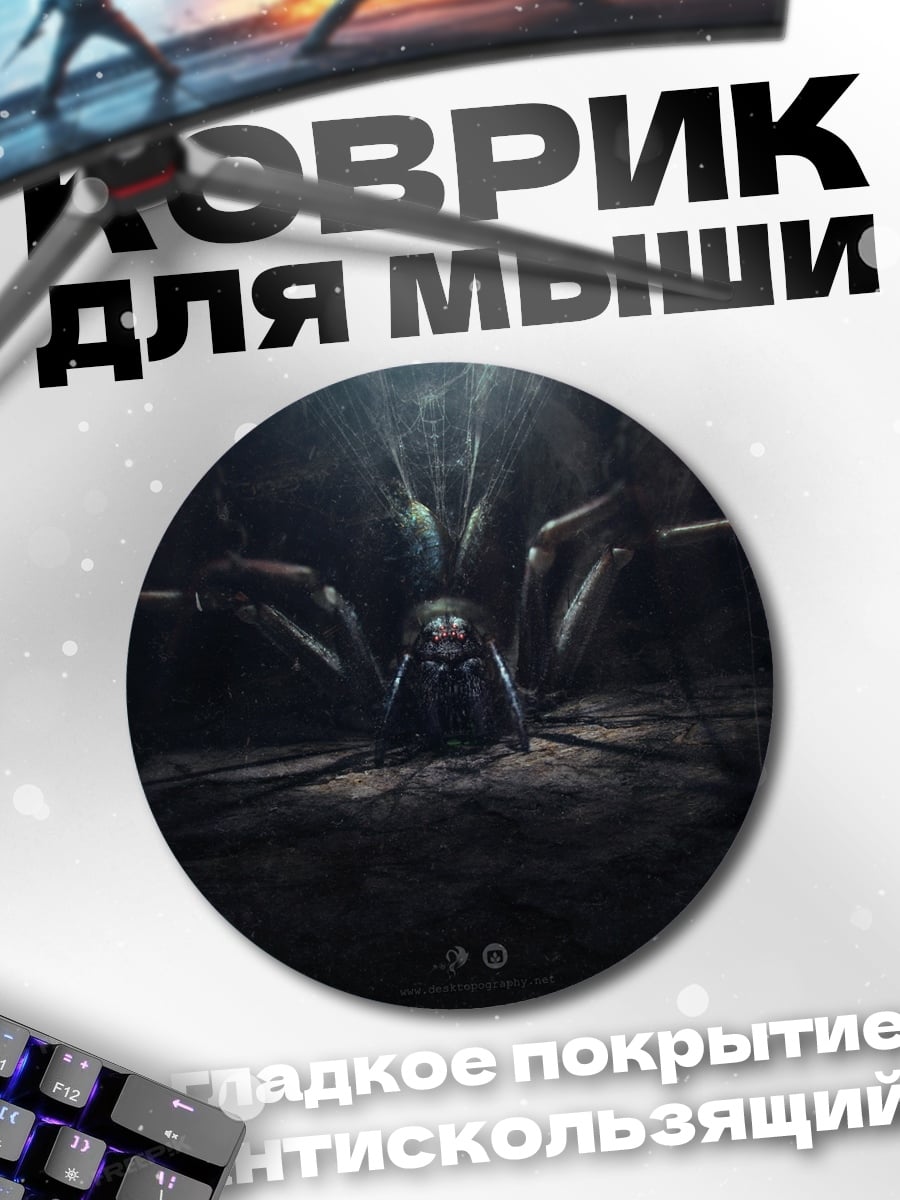 Коврик круглый Паутина ужаса
