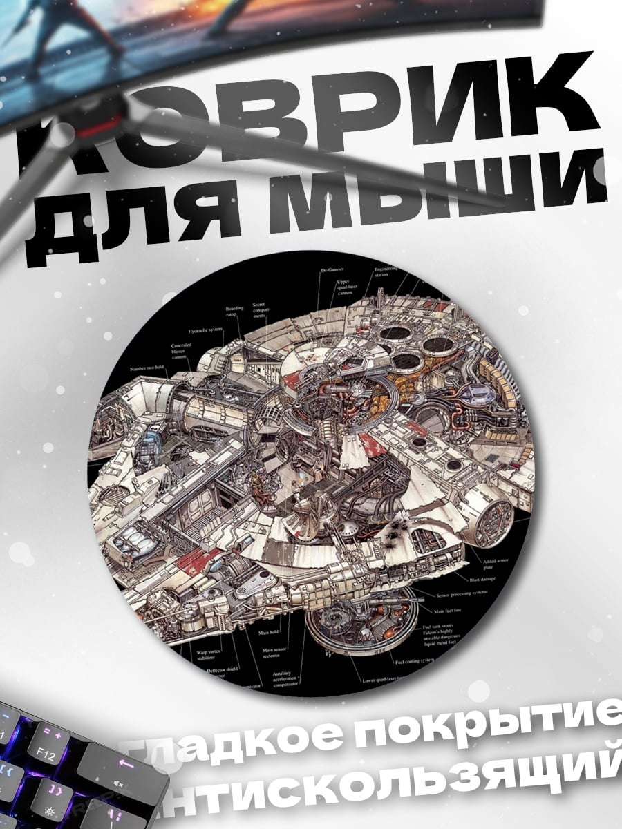 Коврик круглый Сокол Тысячелетия схема