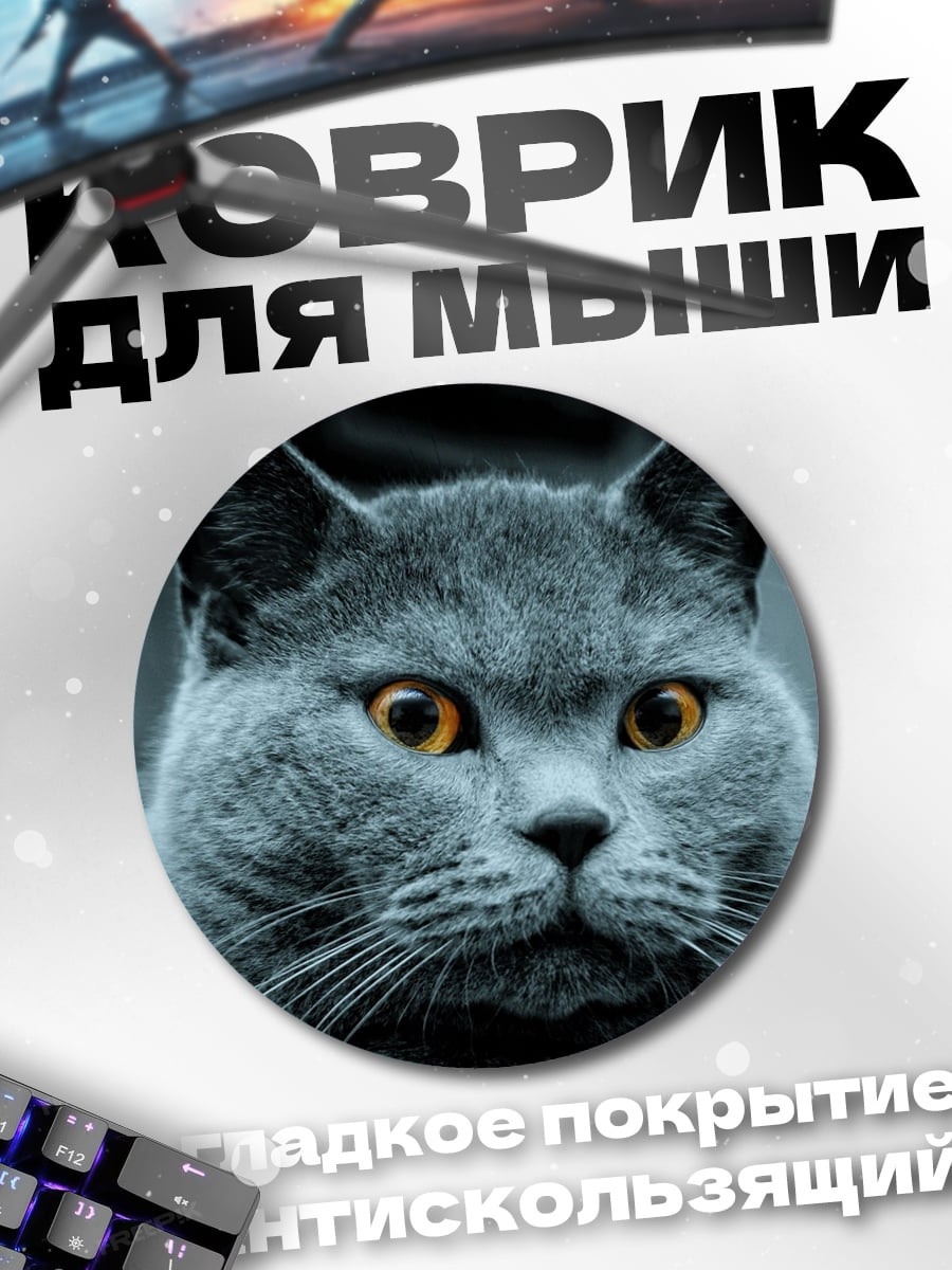 Коврик круглый Британский кот