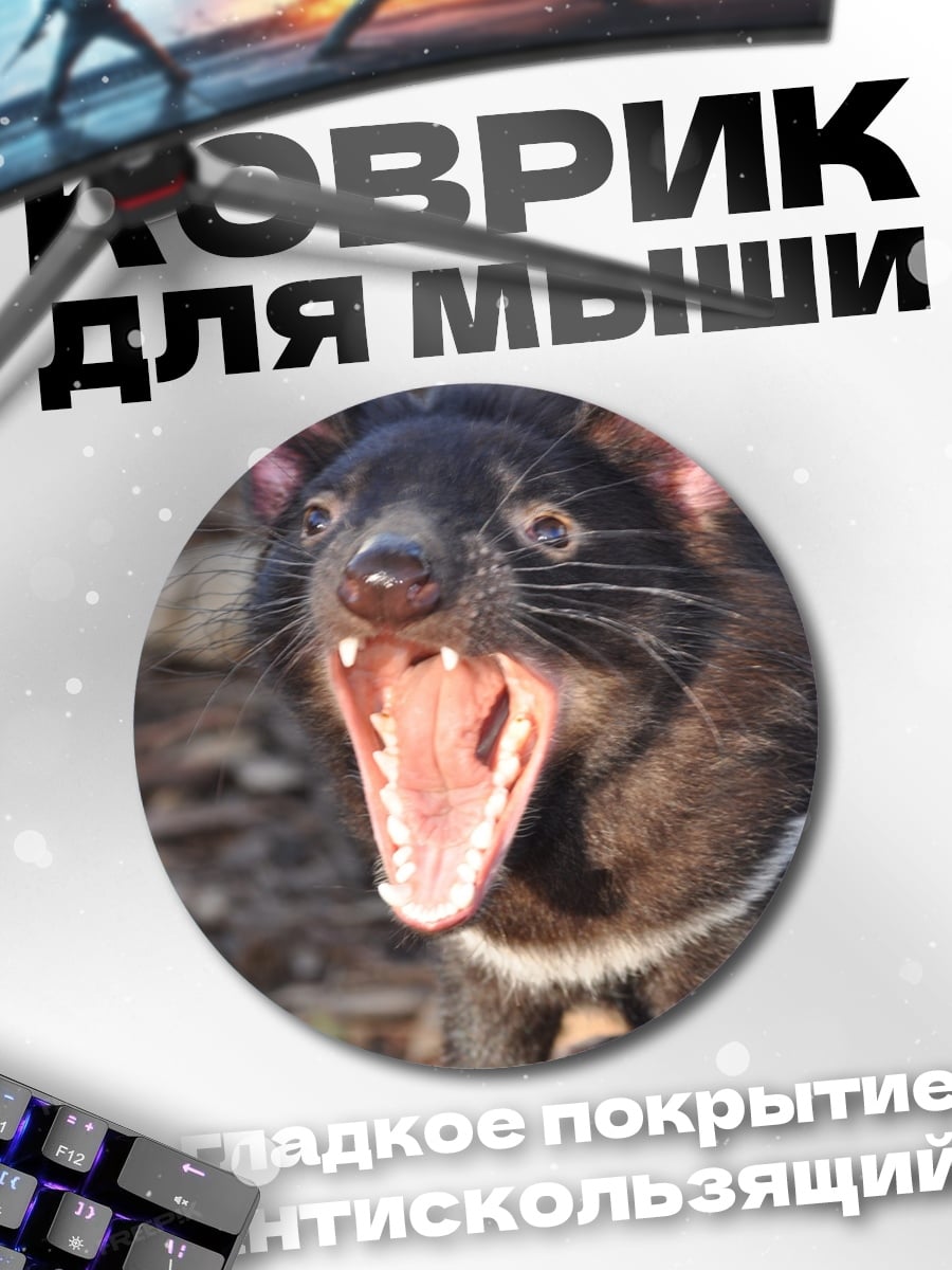 Коврик круглый Тасманийский дьявол