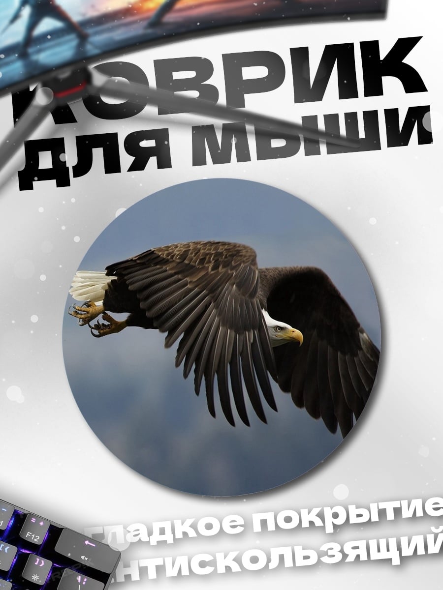 Коврик круглый Орел в полете