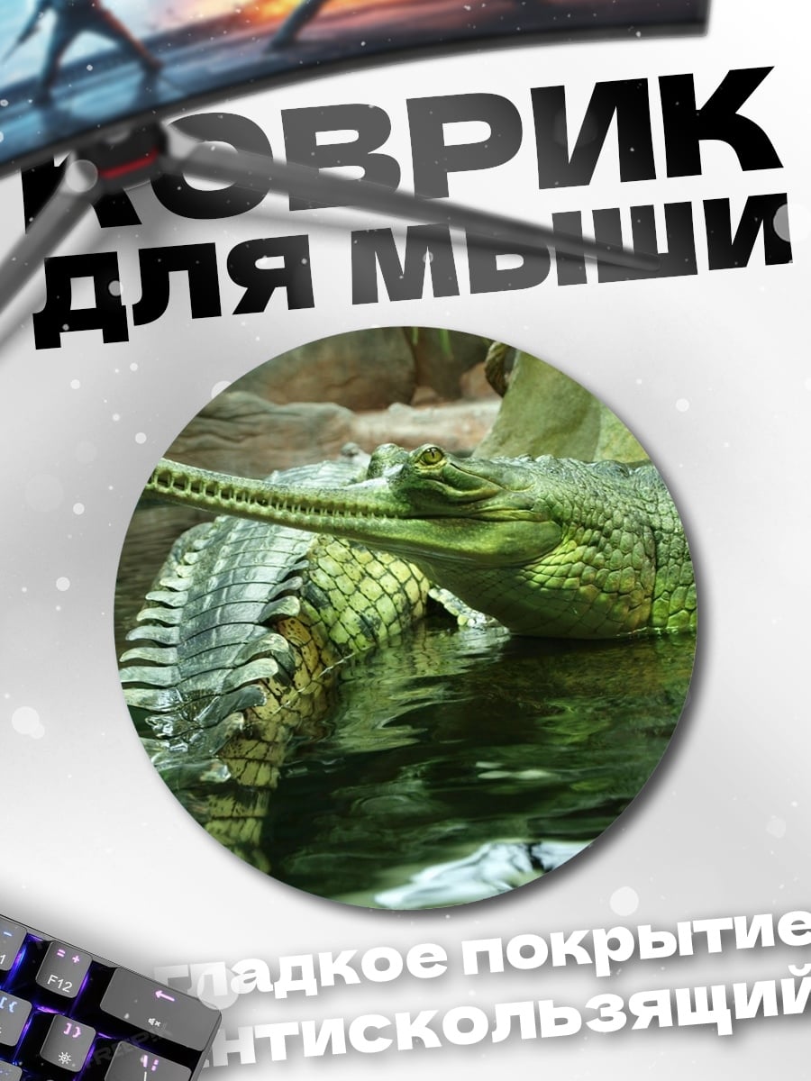 Коврик круглый Два гавиала