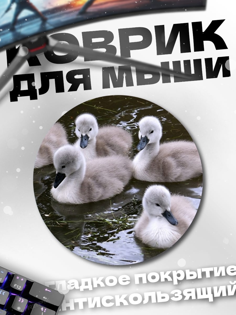 Коврик круглый Утята на воде