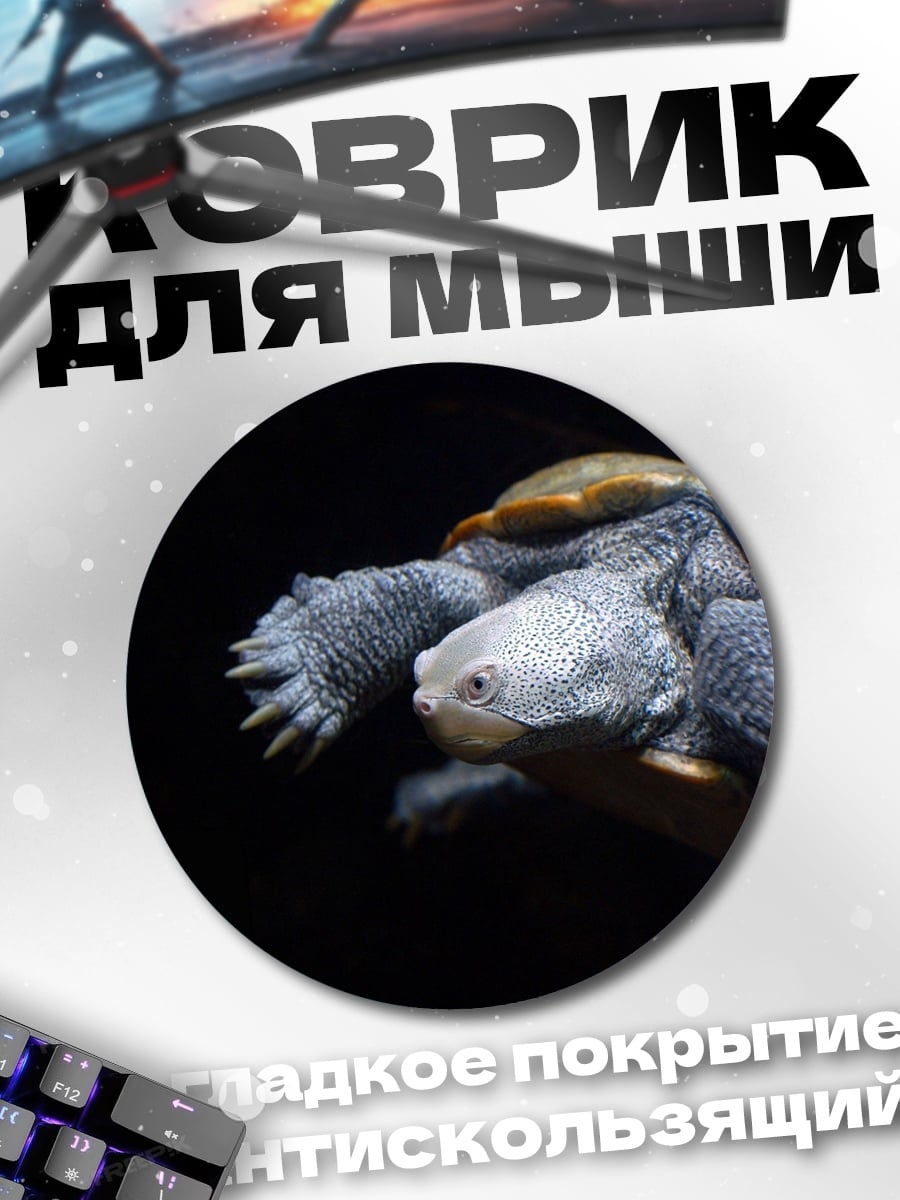 Коврик круглый Черепаха в темноте
