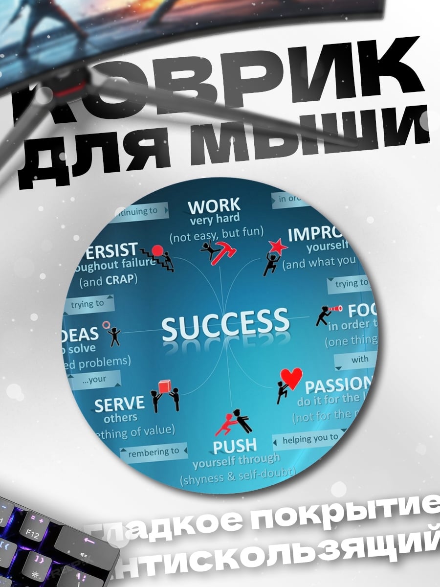Коврик круглый Путь к успеху