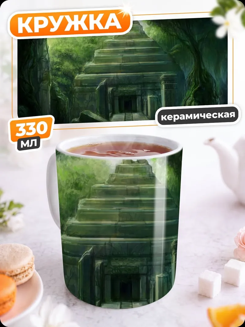 Кружка керамическая Затерянный храм джунглей