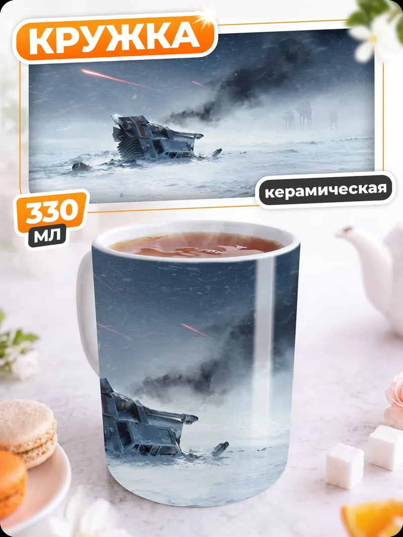 Кружка керамическая замерзший бой