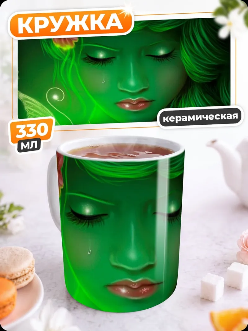 Кружка керамическая Зеленая фея