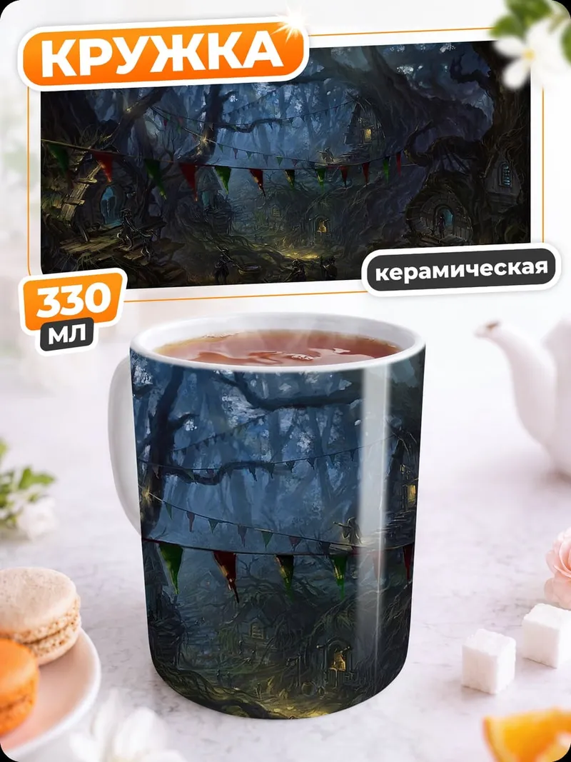 Кружка керамическая Заколдованный лес