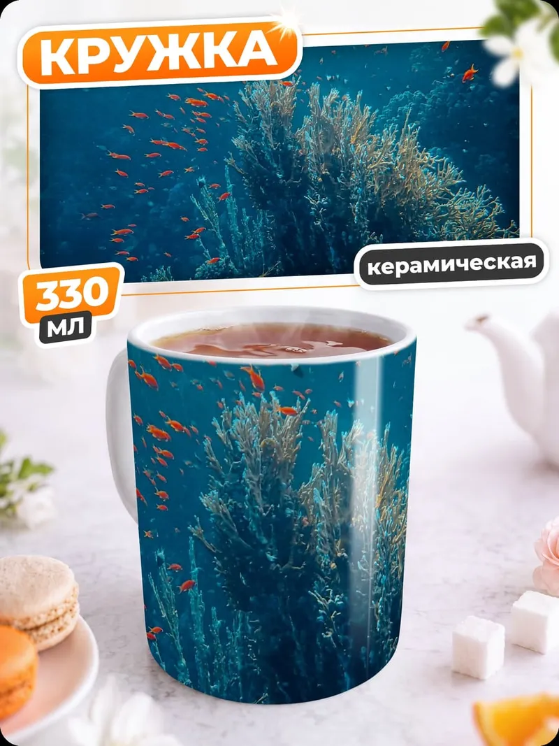 Кружка керамическая Подводный мир