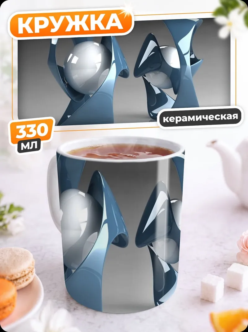 Кружка керамическая Абстрактные скульптуры