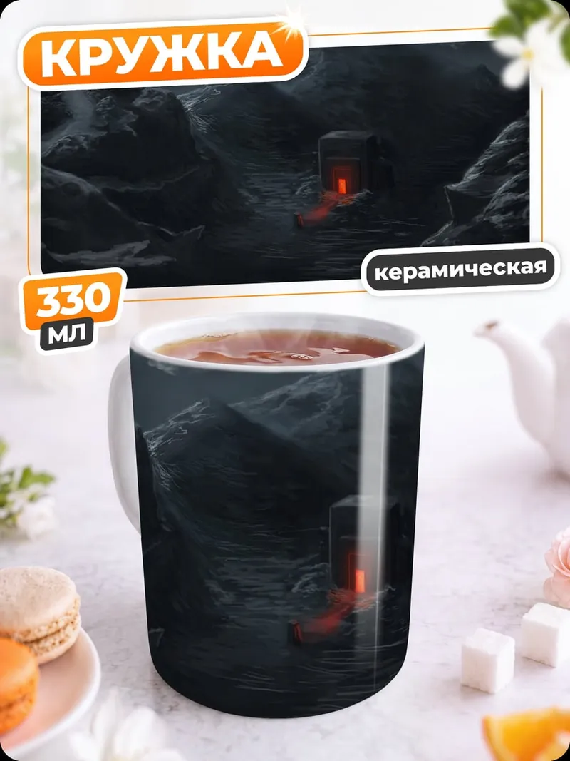 Кружка керамическая Горная хижина