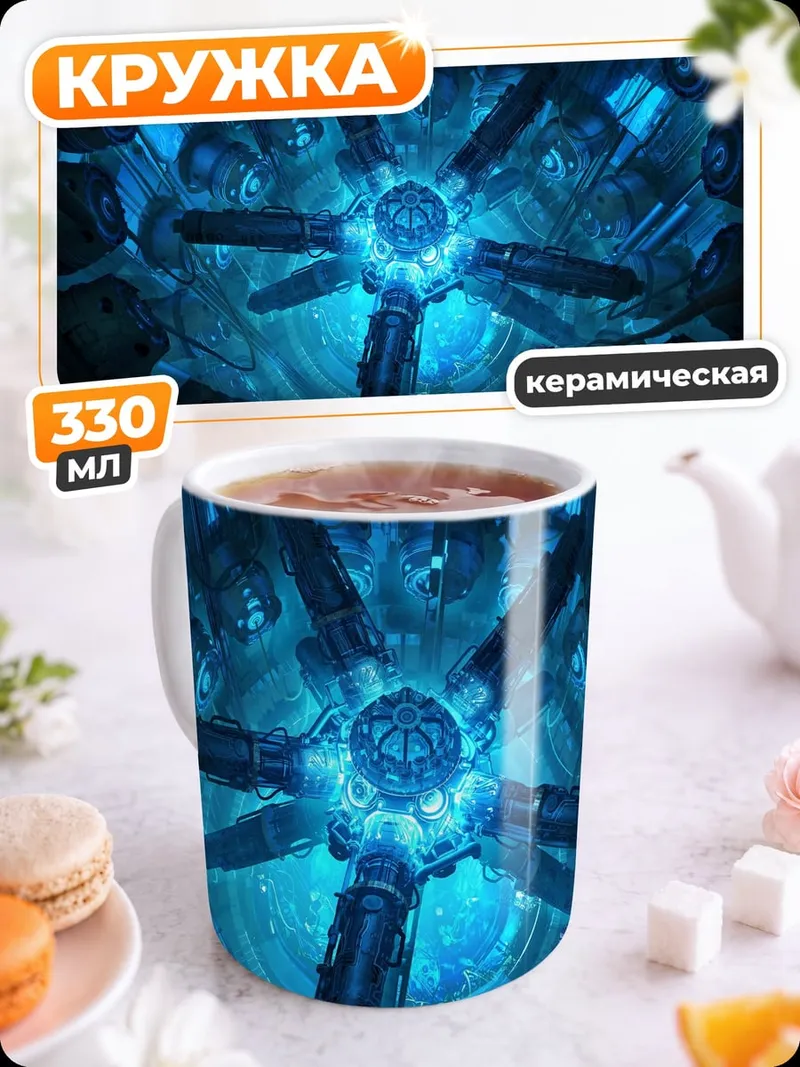 Кружка керамическая Синий энергетический центр
