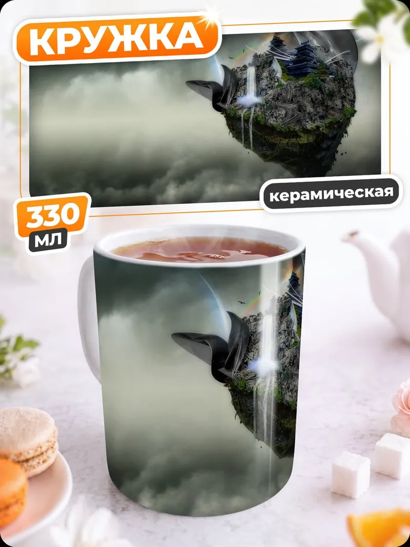 Кружка керамическая Летающий остров