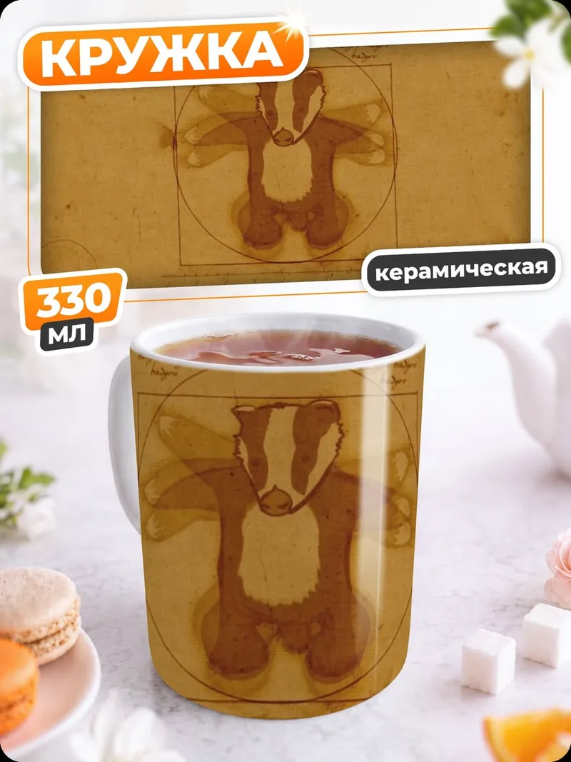 Кружка керамическая Виночианский барсук