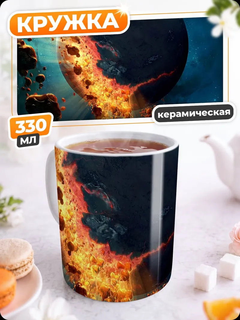 Кружка керамическая Разрушающаяся планета
