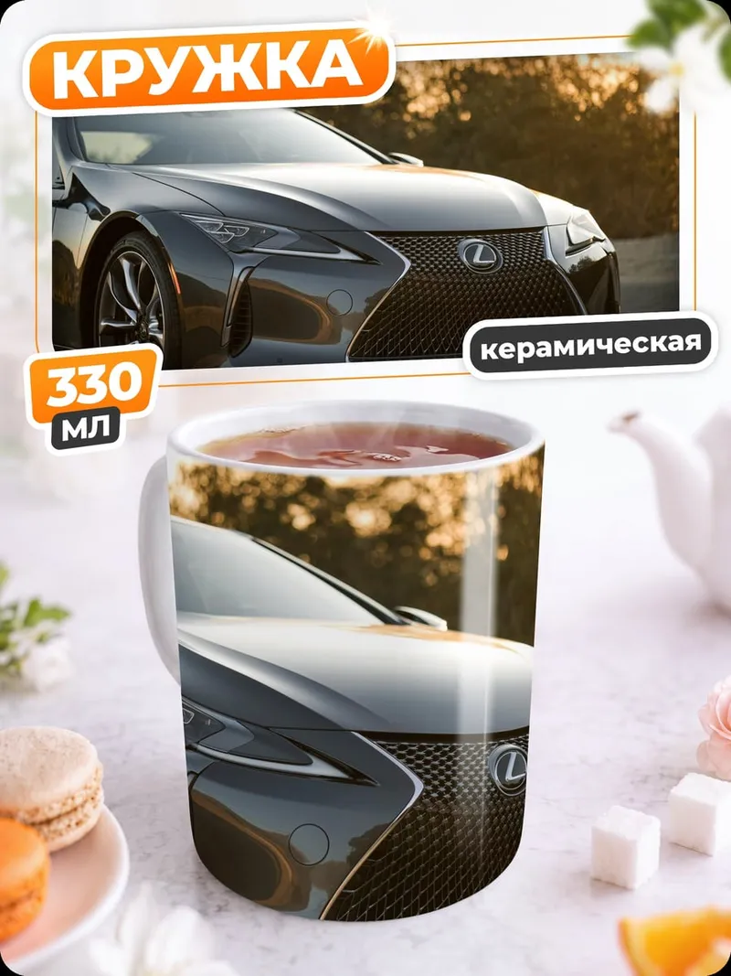 Кружка керамическая Спортивный автомобиль Lexus