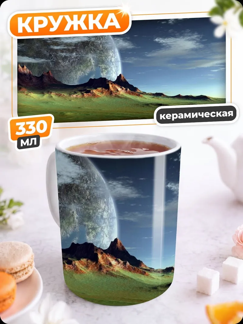 Кружка керамическая Чужая планета